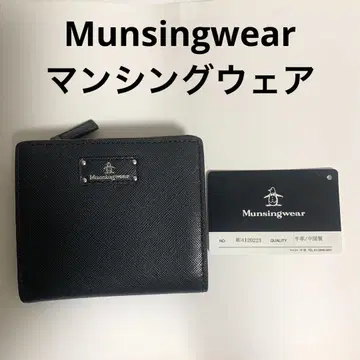 [ 새상품 ] Munsingwear 먼싱웨어, 접이식 지갑, 블랙 H