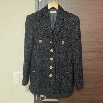 레트로 구제 의류 반짝이 자켓