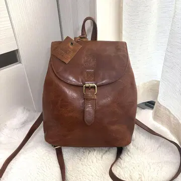 미사용품 VALISE  천연 가죽 백팩 영국 디자인 가죽 브라운