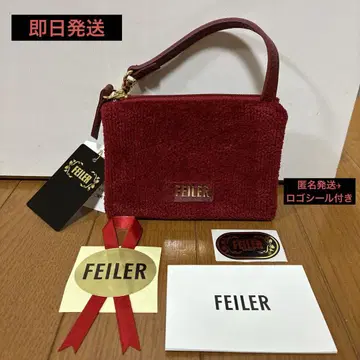 FEILER 페이 사이드 파우치 유니컬러 레드 빨간색 파우치 새상품