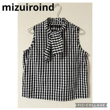 미즈이로 인드 mizuiroind 깅엄 체크 타이 셔츠