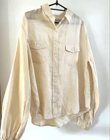 린넨 100% 긴팔 셔츠 naturalvintage goa 프리 사이즈