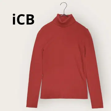 iCB 아이시비 울 100% 터틀넥 리브 니트 스웨터 돌려입기