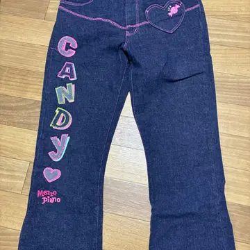 Mezzo Piano CANDY 자수 데님 팬츠 L 헤이세이 레트로