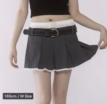 Double waist pleats judin 미니 스커트 한국