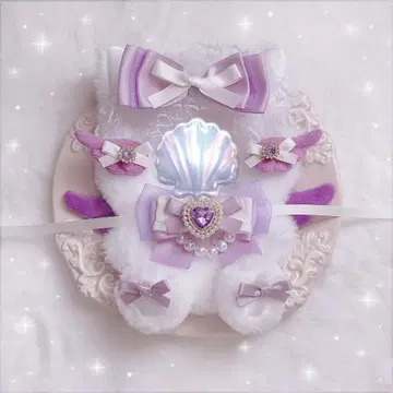 앉은  의류 SD 인형(화이트 x 보라)004