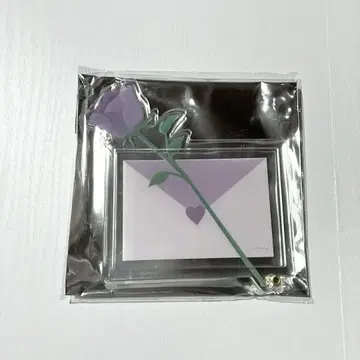 후쿠야 아크릴 프레임 로즈 러브 레터 퍼플
