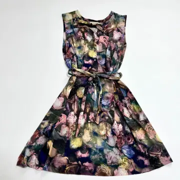 Paul Smith 원피스 튜닉 꽃무늬 장미 M 리본 손세탁 가능