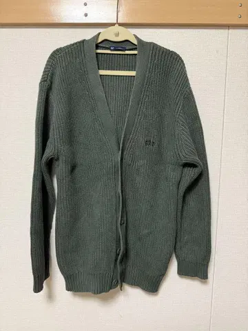 GAP 리브 가디건 올리브 그린