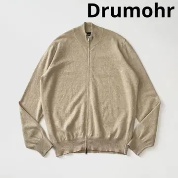 Drumohr 돌모어 울 스탠드 카라 지퍼 니트 가디건
