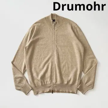 Drumohr 돌모어 울 스탠드 카라 지퍼 니트 가디건