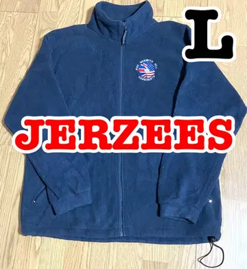 90s 00s 저지 지퍼 플리스 네이비