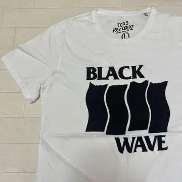 TCSS RECORDS 빅 프린트 T셔츠 BLACK WAVE