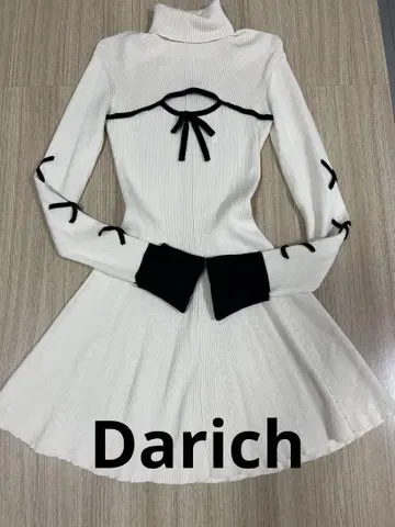 Darich 아이보리 니트 미니 원피스