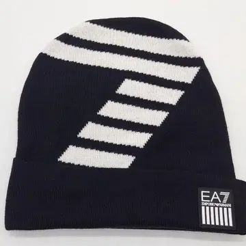 새상품급 EMPORIO ARMANI 아르마니 니트 모자 블랙