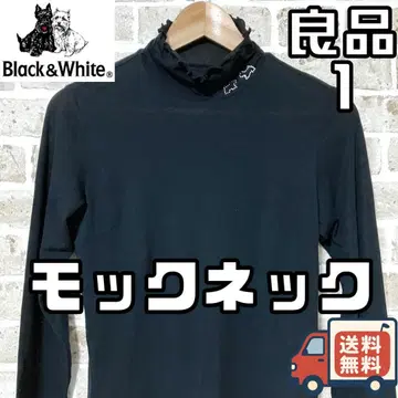[ 24시간 이내/선착순 ] 블랙 앤 화이트 여성용 모크넥 1