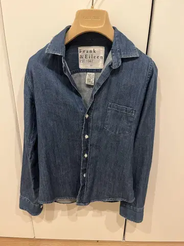 Frank & Eileen 데님 블루 긴팔 셔츠