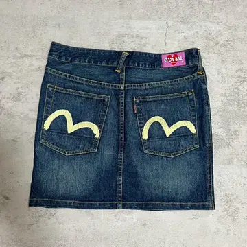evisu 데님 미니 스커트 카모메 에비수 갸루 헤이세이 y2k