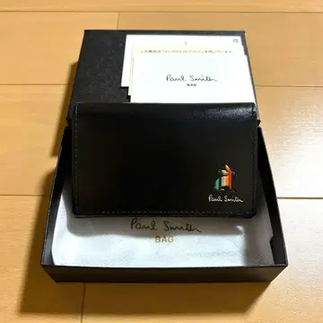 Paul Smith 마케토리 스트라이프 토끼 미사용 새상품 명함지갑 블랙