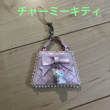 미니 백형 스트랩 키티 키링 챠미 키티 거울 포함 레어