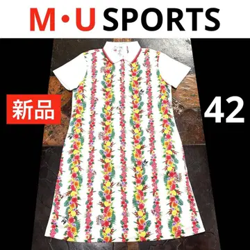 (새상품) M.U. SPORTS 꽃무늬 반팔 원피스 42