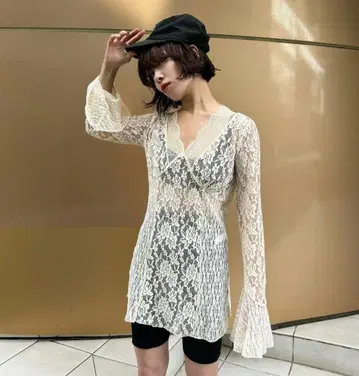 COMBINATION LACE TOP ameri vintage