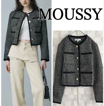 컨디션 최상 MOUSSY 마우지 CLASSIC 트위드 자켓