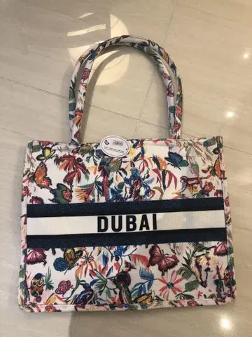 DUBAI 꽃무늬 토트백 비치백 백 두바이 두바이 기념품
