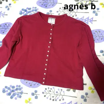 agnes b 에네스베 스냅 버튼 가디건 속기모 M