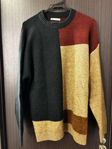 ZARA 블록 컬러 니트 스웨터 L 사이즈