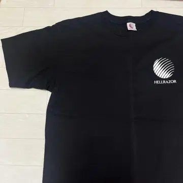 Hellrazor 블랙 T셔츠 M 백 프린트 스케이터