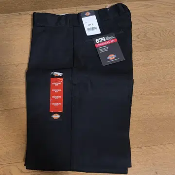 Dickies 874 오리지널 핏 워크 팬츠 32x30 블랙
