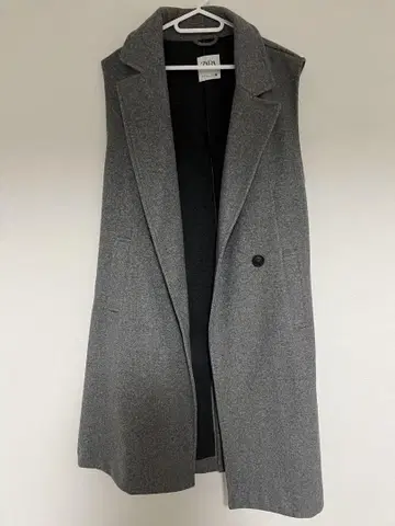 ZARA 그레이 슬리브리스 코트 L 사이즈