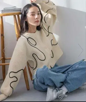 로리즈팜 가디건 자수 2WAY 가디건