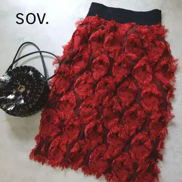 새상품급 소브 더블 스탠다드 클로징 에어리 자카드 스커트