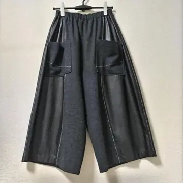 CRESCENT 와이드 팬츠 이소재 절개