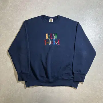00s 90s 프룻 오브 더 룸 맨투맨 수베니어 NewYork