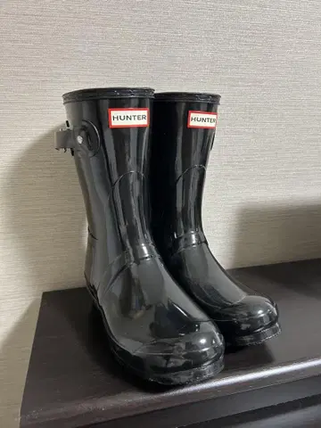 HUNTER 헌터 블랙 레인부츠 24cm