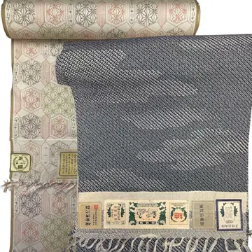옷감 유키츠무기 무늬 특가 2세트 순수 실크