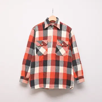 WAREHOUSE 웨어하우스 하프 지퍼 플란넬 셔츠 36 체크 셔츠