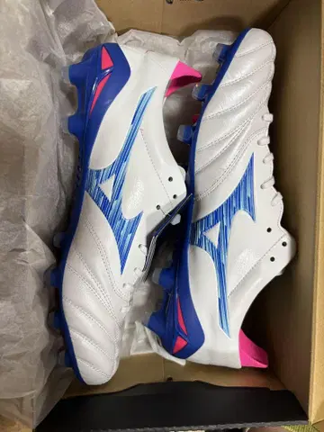 Mizuno 축구화 화이트/블루/핑크