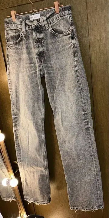 ZARA 보이프렌드 로우라이즈 청바지 그레이 34