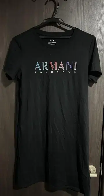 ARMANI EXCHANGE 블랙 반팔 원피스 M