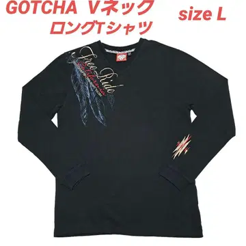 GOTCHA 갓차 남성용 롱 T셔츠 백 자수 size L