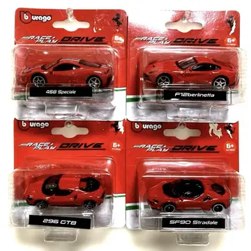 페라리 공식 burago 1/64 FERRARI 4대 세트