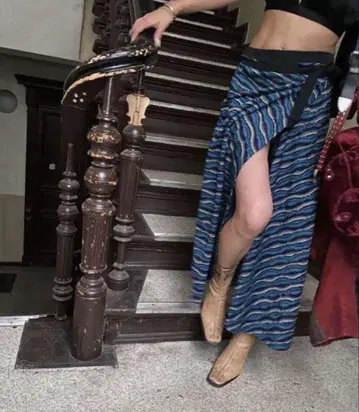 9월까지 판매 Juemi Hain Jacquard Wrap Skirt