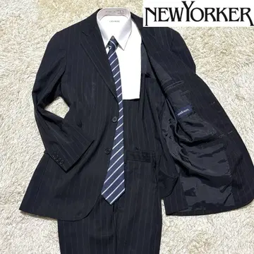 New Yorker 셋업 수트 브라운 스트라이프