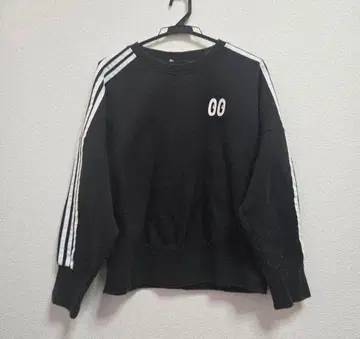adidas originals 트레이닝복 맨투맨 블랙 눈알 자수