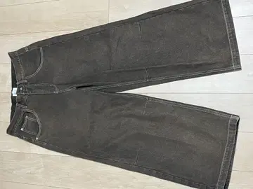 BlessU 다크 브라운 와이드 팬츠