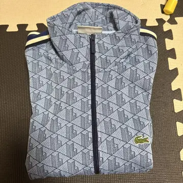 LACOSTE 기하학 패턴 집업 후드티 US L